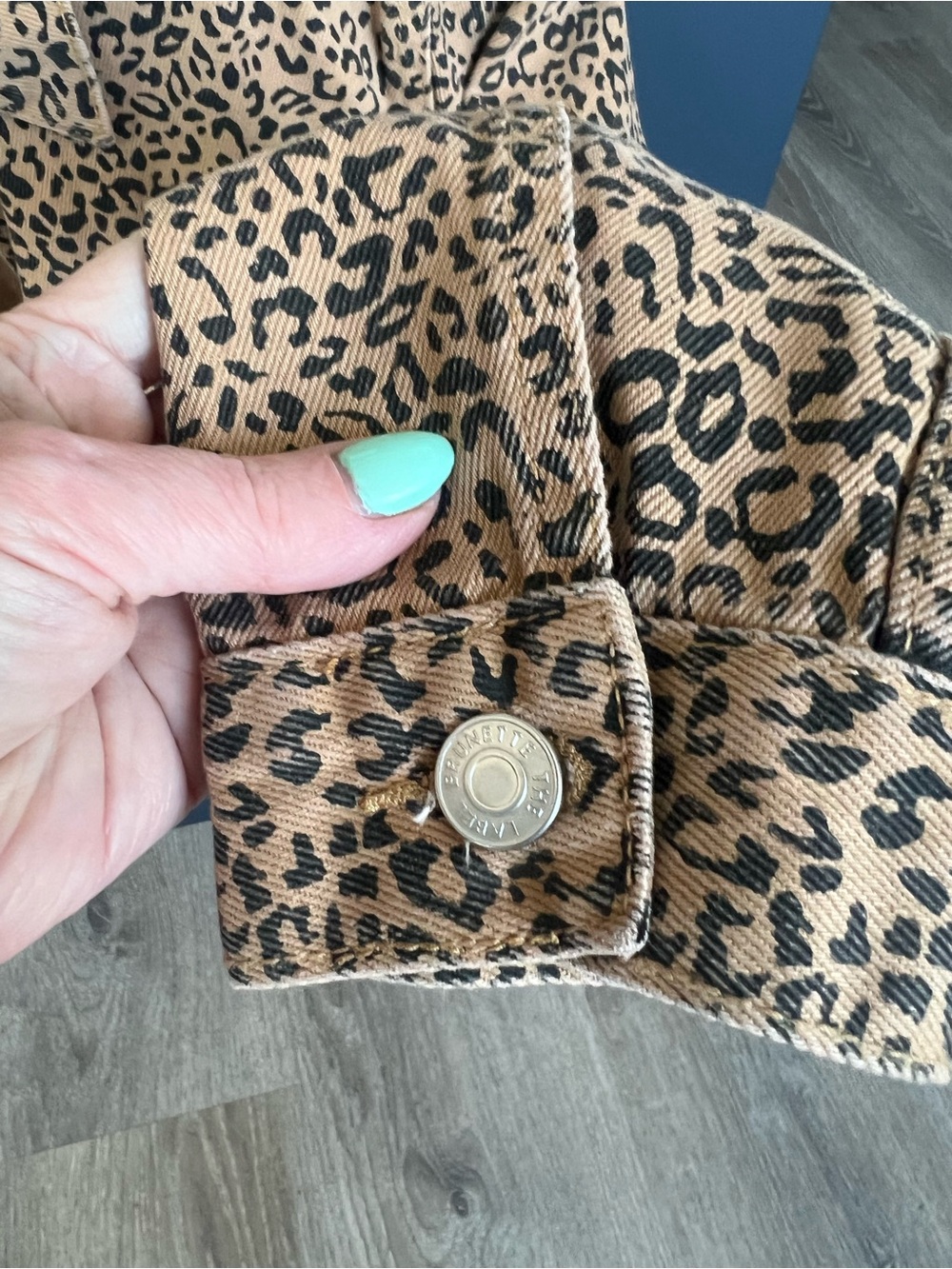 Brunette the Label -Lindsay Leopard Denim Jacket (NWT) M/L *see photos for info - Picture 9 of 16